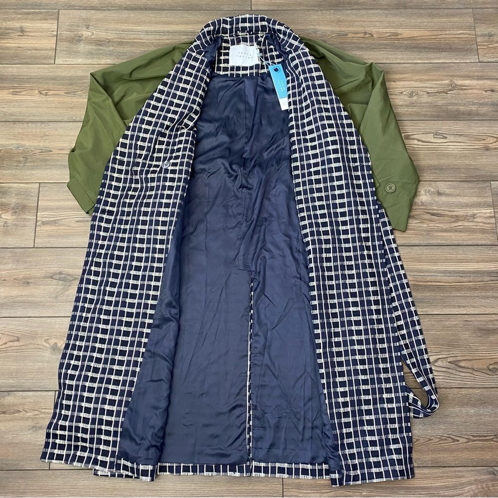 Tanya Taylor Lotta Contrast Combo Trench Coat - Picture 5 of 12